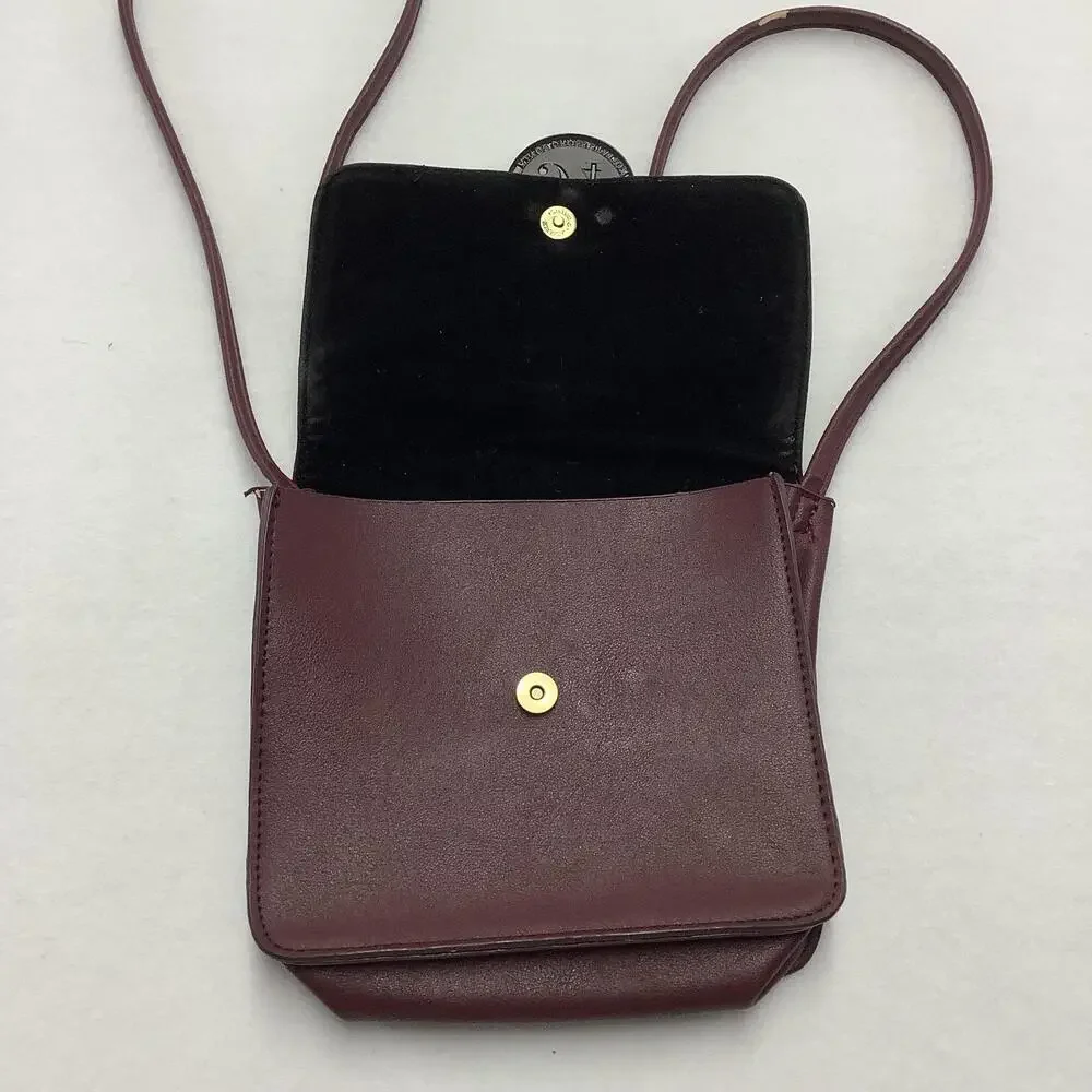 Harry Potter Platform 9 3/4 Crossbody Bag Womens Small Burgundy Faux Leather